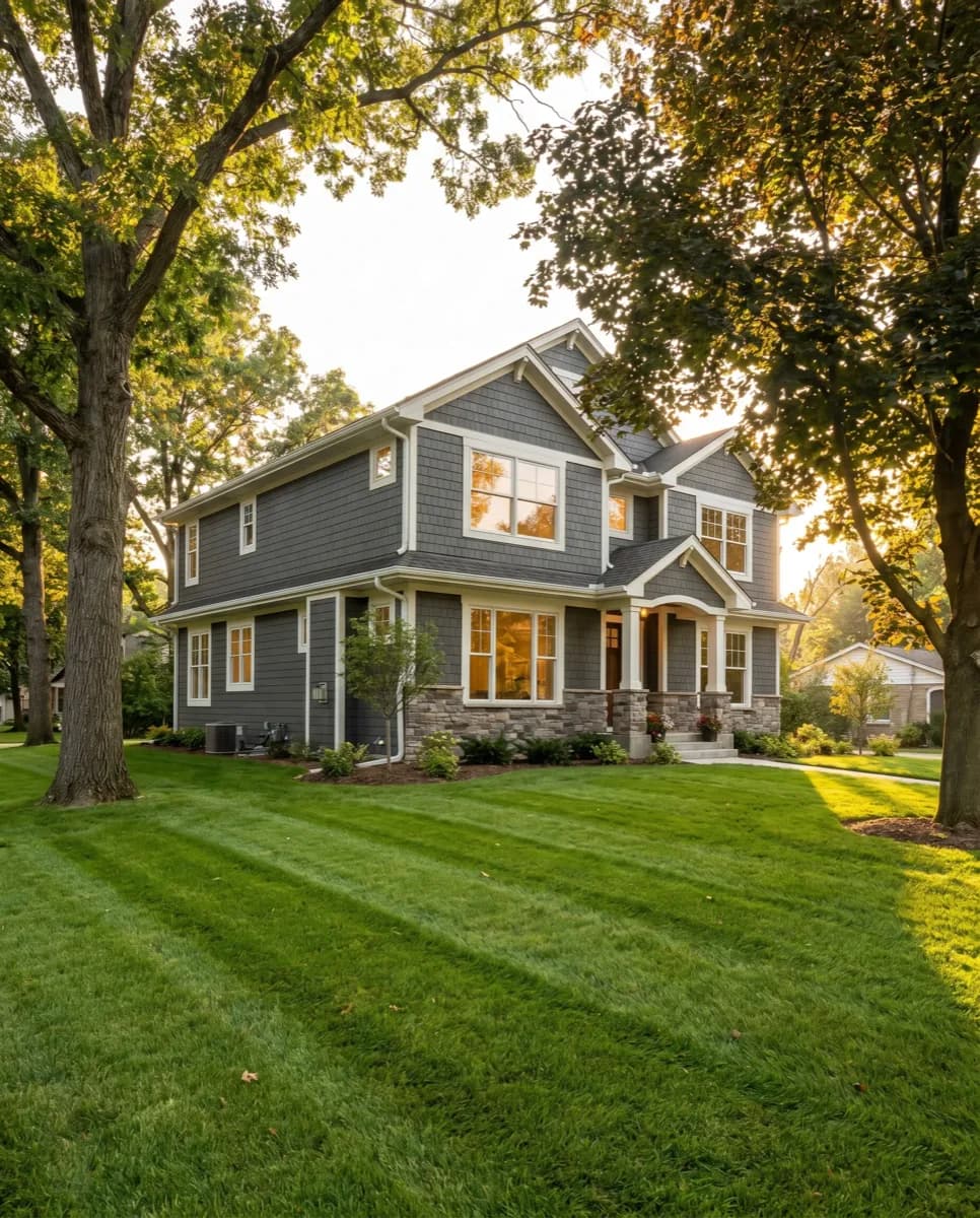 Beautiful home with professionally installed gutters